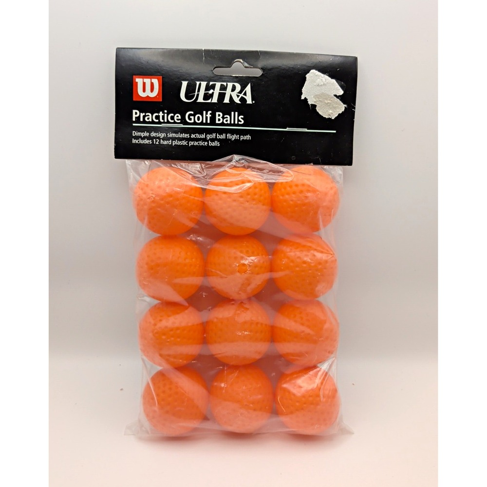 Wilson Ultra Practice/Range Golf Balls Orange Plastic 12 Pack Driving Range